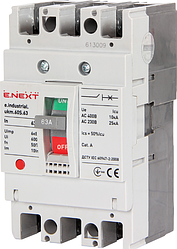 Силовий автоматичний вимикач e.industrial.ukm.60S.63, 3р, 63А