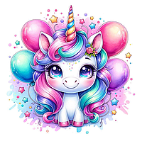 Алмазна вышивка. Картинка-наліпка Одноріжка