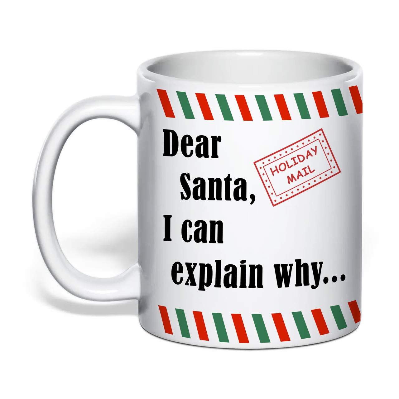 Чашка з друком "Dear Santa, I can explain why..." 330 мл (колір білий) (31519), фото 1