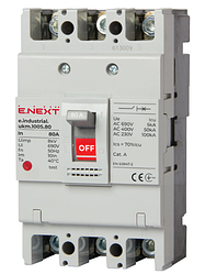 Силовий автоматичний вимикач e.industrial.ukm.100S.80, 3р, 80А
