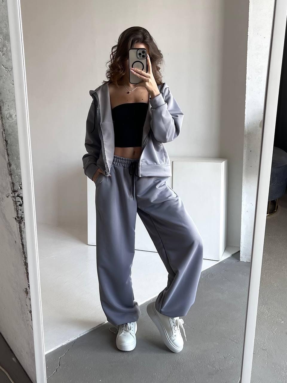 Костюм (худі + штани) Модель: 824-1539 Колір Графіт, фото 1