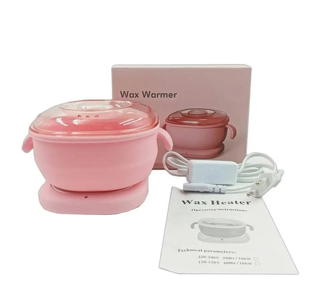 Баночний воскоплав SS-001A з силіконовою чашею, 400 мл, 100 Вт, рожевий (для воска в банке, в гранулах, в таблетках)