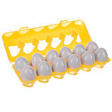 Сортер яйця Монтессорі 3D форми та фігури 12 штук в наборі Iso Trade 26653 Польща, фото 7