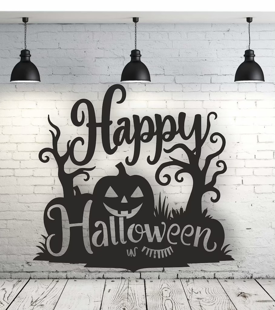 Декоративне панно напис  Happy Halloween 2, декор на стіні