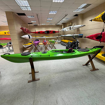 Каяк туристичний одномісний для спорту та риболовлі Seabird Expedition Afjord kayak, байдарка Зелений