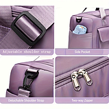 Спортивна дорожня сумка 44 х 28 х 19 см з відділом для взуття ручкою та кишенями для подорожей фіолетова, фото 5