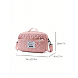 Спортивна дорожня сумка 50×24×36 см з відділом для взуття та косметичкою 25×14×7 см ручкою та кишенями рожева, фото 2