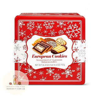 Печиво пісочне European Cookies асорті, Німеччина 750 г.