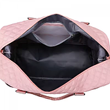 Спортивна дорожня сумка 50×24×36 см з відділом для взуття та косметичкою 25×14×7 см ручкою та кишенями рожева, фото 8
