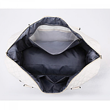 Спортивна дорожня сумка 50×24×36 см з відділом для взуття та косметичкою 25×14×7 см ручкою та кишенями біла, фото 7