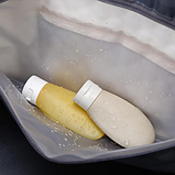 Спортивна дорожня сумка 50×24×36 см з відділом для взуття та косметичкою 25×14×7 см ручкою та кишенями біла, фото 8