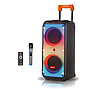 Акустична колонка 80Вт 2x8" — потужна переносна Bluetooth колонка з мікрофоном, TWS, FM, USB, TF, LED, REC, фото 3