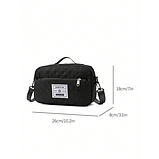 Спортивна дорожня сумка 50×24×36 см з відділом для взуття та косметичкою 25×14×7 см ручкою та кишенями чорна, фото 5