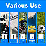 Насос, компресор для підкачування автомобільних шин EAFC, акумулятор на 4000 мА·год Для авто, мото, вело. + LED фон, фото 7