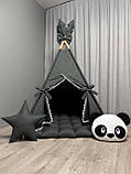 Вігвам для дітей Графіт 21 БОНБОН Повний комплект, вігвам дитячий, вігвам для хлопчика, дитячий вігвам, вігвам для дівчинки, фото 6