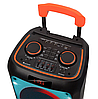 Акустична колонка 80Вт 2x8" — потужна переносна Bluetooth колонка з мікрофоном, TWS, FM, USB, TF, LED, REC, фото 2