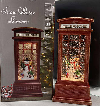 XMAS Новорічний нічник телефонна будка WDL-2102B/ 10082 9,2 см (12)