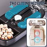 Таблетниця Різак/ контейнер 8,5 х 4,5 х 2,3 см з різаком для таблеток і ліків чорна, фото 4