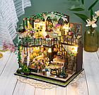 3D-конструктор Румбокс 3Д "Кімната Дарсі" 24см з LED-підсвічуванням, набір для складання мініатюрного будиночка, фото 2