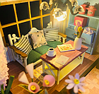 3D-конструктор Румбокс 3Д "Кімната Дарсі" 24см з LED-підсвічуванням, набір для складання мініатюрного будиночка, фото 5