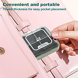 Таблетниця/органайзер/ контейнер 7.5 х 7.5 х 2.3 см для таблеток і ліків 4 відділення зелений, фото 7