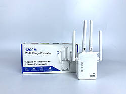 1200M Wi-Fi ретранслятор, дводіапазонний підсилювач сигналу з 4-ма антенами і розширювач мережі з точкою доступу, WPS