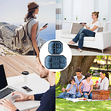 Таблетниця/органайзер/ контейнер 9.2 х 6.2 х 2.5 см для таблеток і ліків 6 відділення синій, фото 5