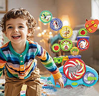 Детский конструктор Животные с шестернями Creative Animals Gear электромеханический 13 деталей