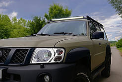 Накладки на фари (2001-2004, 2 шт.) для Nissan Patrol Y61 рр