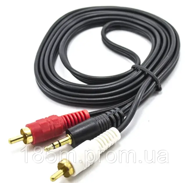 Кабель AUX jack to 2RCA 3м (2 тюльпана-jack), фото 1