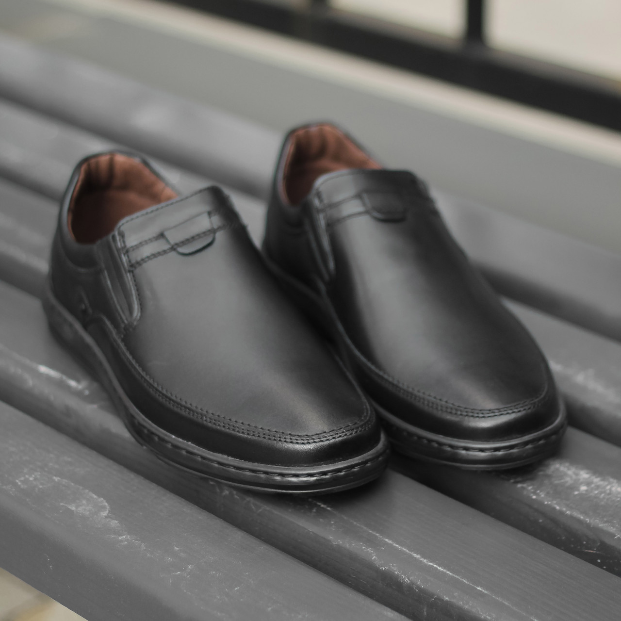 Зручне чоловіче шкіряне взуття 40 розмір, фото 1