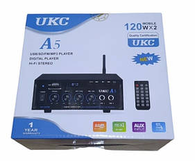Підсилювач А5 USB/SD/FM/AUX 2ch.