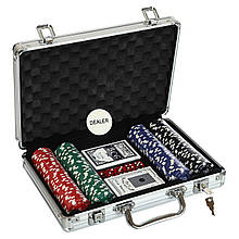 Набір для покеру IG-2056 SP-Sport 200 фішек з номіналом 2 колоди карт кості в алюмінієвому кейсі