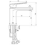 Змішувач для умивальника TOPAZ ODISS TO 18221-H52, фото 6