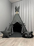 Вигвам для детей Графит 2 Полный комплект, детский вигвам, вигвам для мальчика, вигвам для девочки, вигвам, фото 6