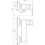 Змішувач для душу TOPAZ SARDINIA TS 08718-H19-BB, фото 6