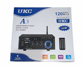 Підсилювач А3 USB/SD/FM/AUX 2ch,