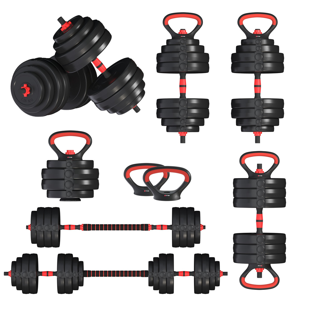 Гантелі з функцією штанги 6в1 Fit-On 58кг, фото 1