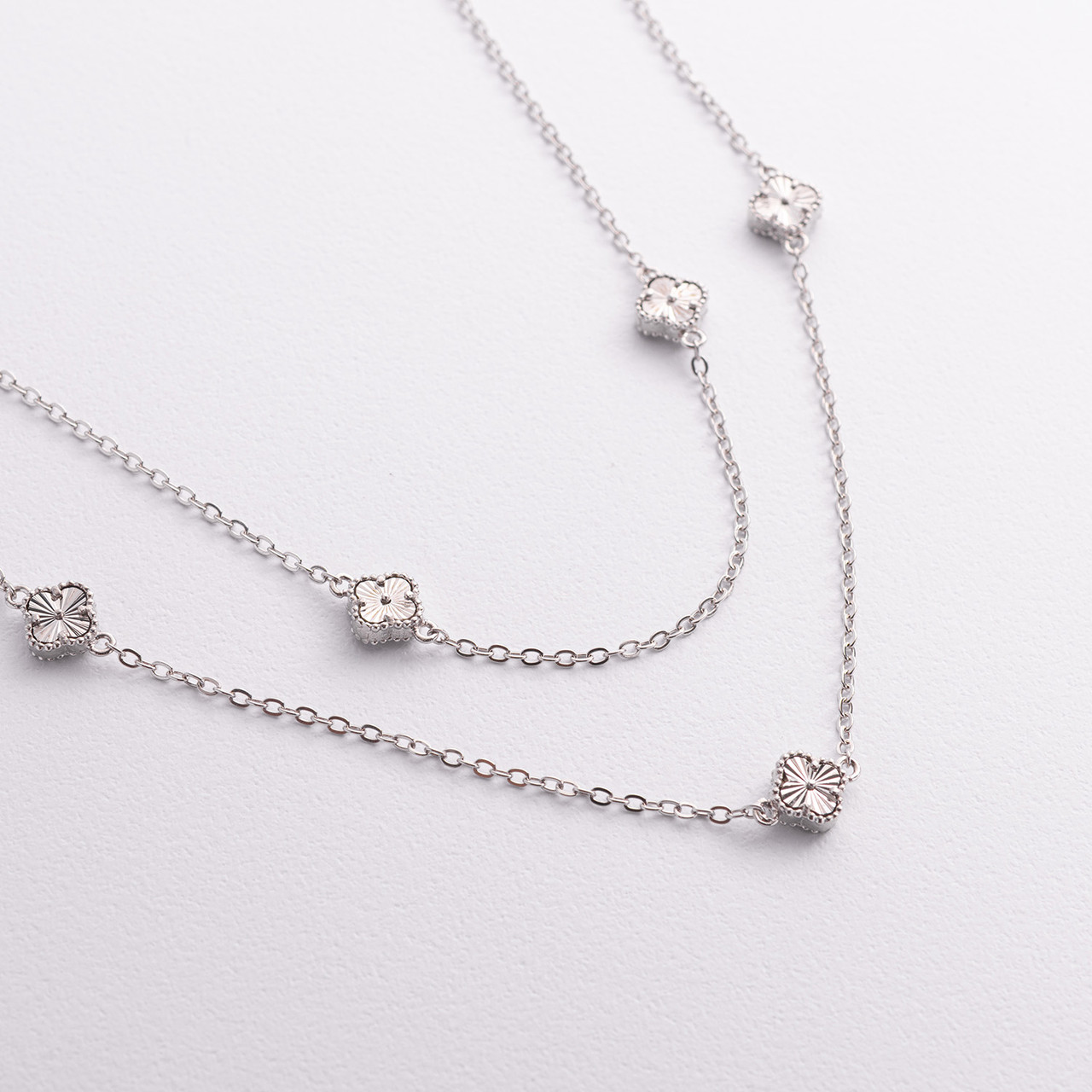 Срібне кольє "Клевер" 181359  LOVE-SHOPE