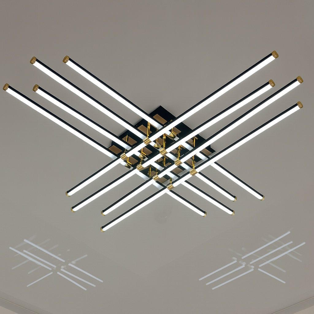 Люстра енергозберігаюча Artlight 191W до 30 м² колір Чорний W182/8, фото 1