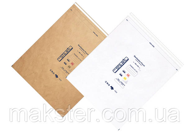 Крафт-пакети для стерилізації (універсальні) Prosteril, білі, 380×450 мм 100 шт/уп, фото 1