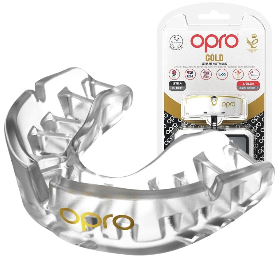 Капа OPRO Gold дитяча (вік до 10р.)  Clear (art.102505007)