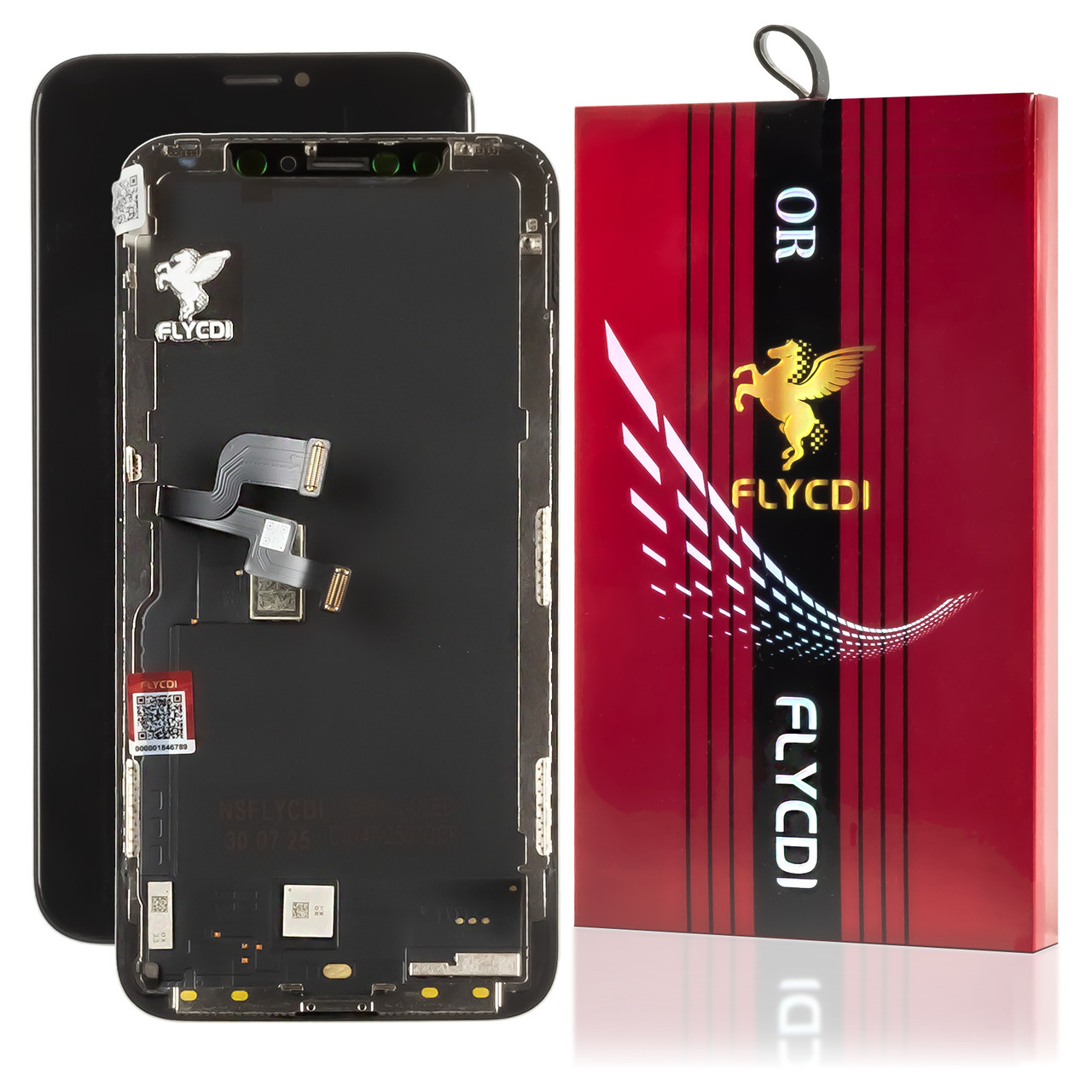 Дисплей APPLE iPhone X (AMOLED) (FHD) (FLYCDI-HARD) з чорним тачскріном