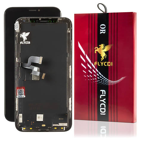 Дисплей APPLE iPhone X (AMOLED) (FHD) (FLYCDI-HARD) з чорним тачскріном, фото 1
