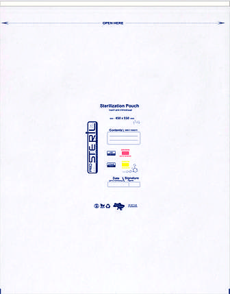 Крафт-пакети для стерилізації (універсальні) Prosteril, білі, 450×550 мм 100 шт/уп, фото 2