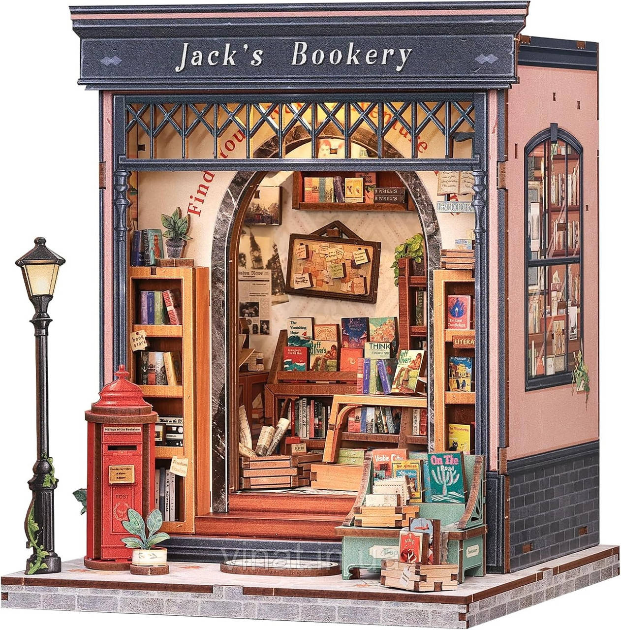 Румбокс Книжкова крамниця Джека Jack's Bookery DIY Dollhouse Kit CWGC-209, фото 1