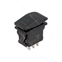 Перемикач автомобільний 12/24V 7pin, з зеленою підсвіткою