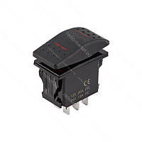 Перемикач автомобільний 12/24V 7pin, з червоною підсвіткою