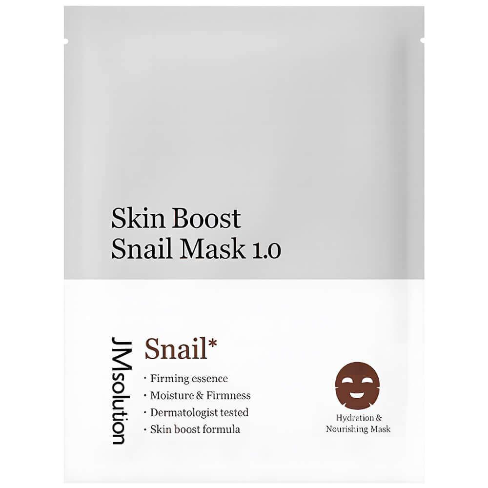 Тканинна маска для обличчя з екстрактом равлика JM Solution Skin Boost Snail Mask 1.0, фото 1