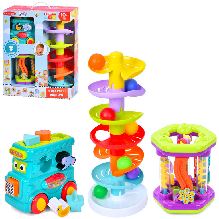 Розвиваючий набір 3 в 1 Сортер-машинка, фото 1